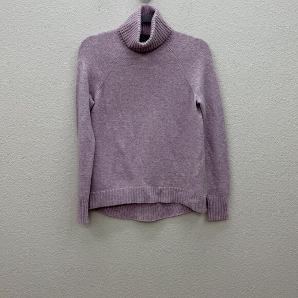 J Crew Supersoft Yarn Purple Turtleneck Knit Wool Alpaca Sweater AF023 Women XXS - Picture 1 of 6